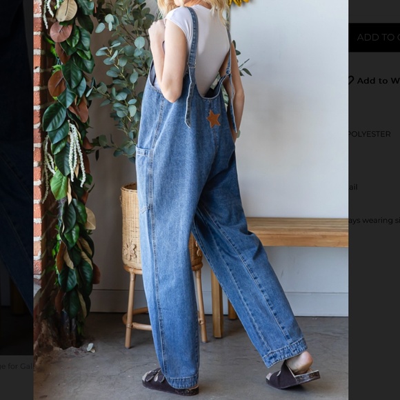 Oli & Hali “ Istanbul “ Oli and Hali Relaxed Fit Denim Overalls Jean Romper 15 - Picture 2 of 8